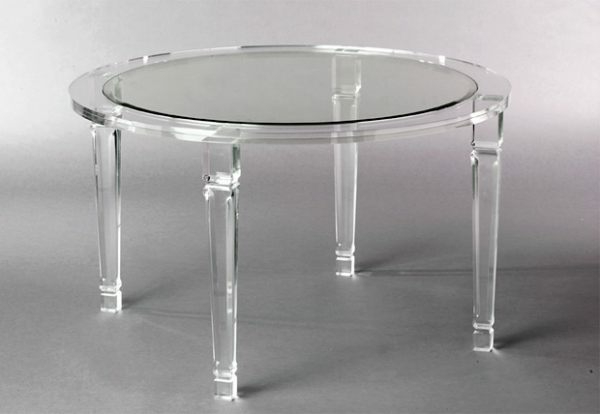 Refroidisseur-small-acrylique-table-de-forme ronde