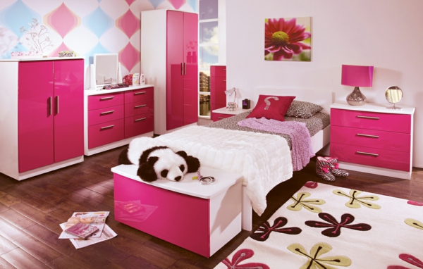 بارد الاطفال الوردي غرفة نوم