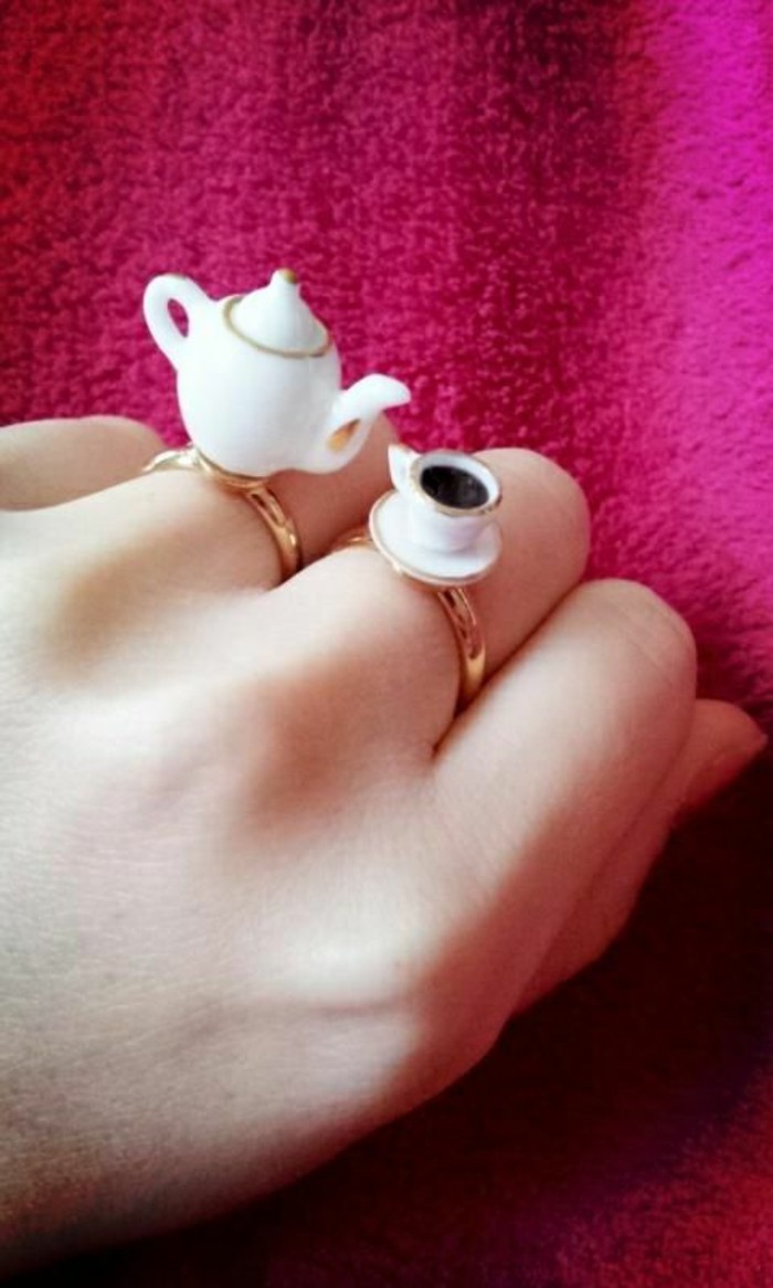 хладно модел дамски пръстен чай чайник чаша за чай-оригинална идея