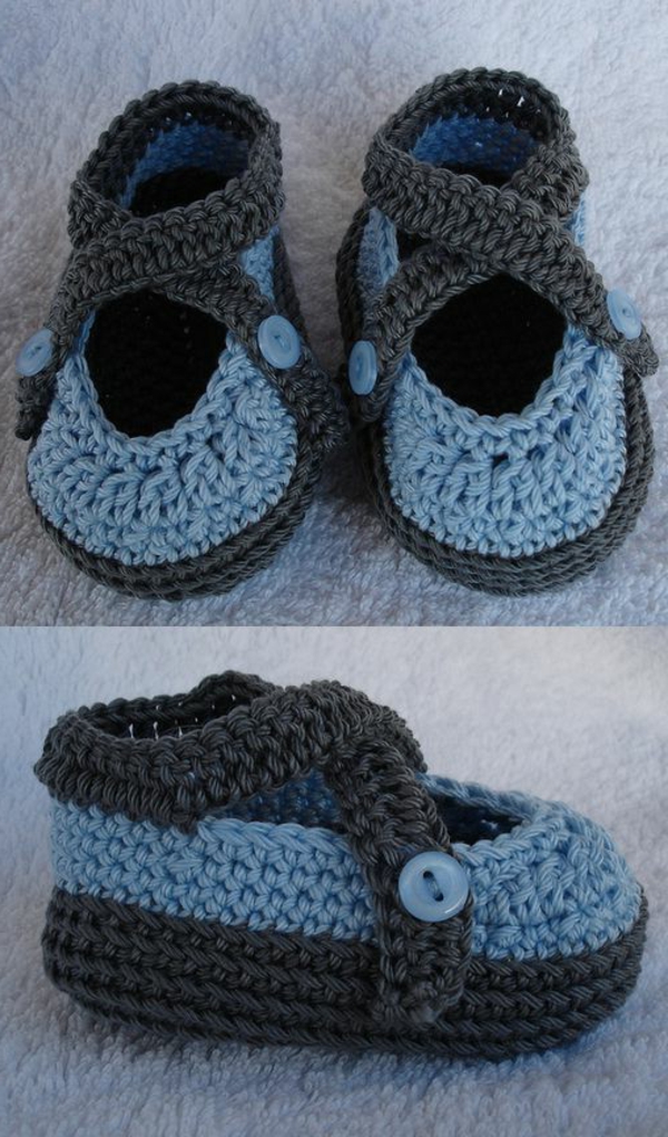Zapatos-con-super-hermosa-diseño-crochet-gran-prácticos-ideas-diseño fresco-fantástico-bebé