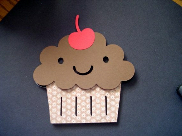 Cupcake Красиви ръчно изработена картичка занаятчийски идеи картички