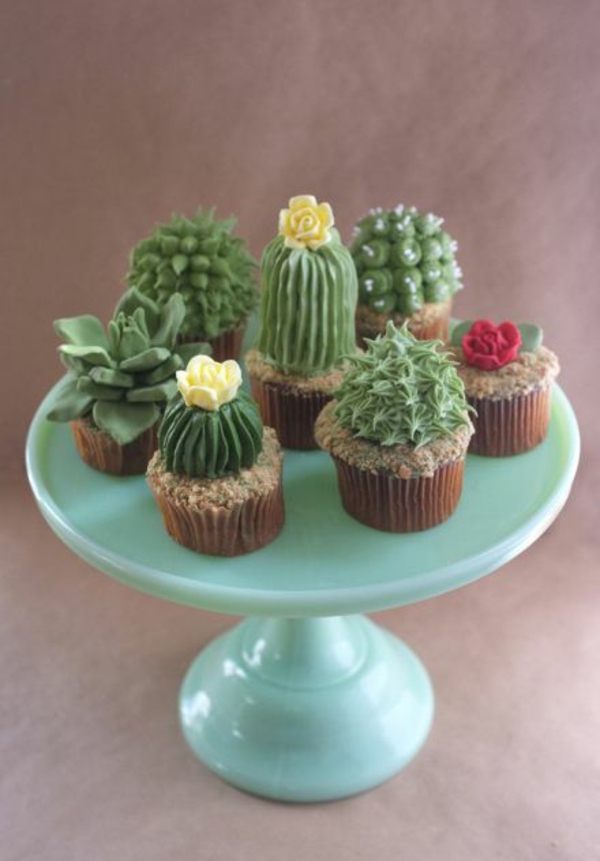 kreatív cupcakes-kaktusz-design-cupcakes kiegészítők