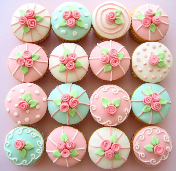 Csodálatos-cupcakes dísz Színes-cupcakes díszítik