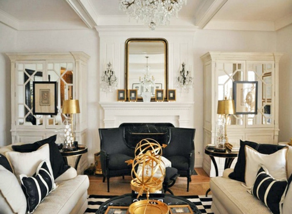 Artdeco stílus - fehér és fekete bútorok