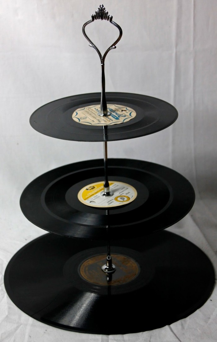 deco-of-pladanj-a-modernog etagere-off gramofonske ploče