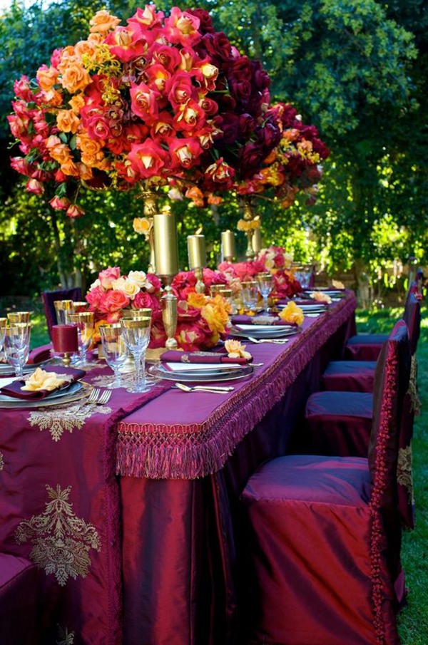 διακοσμητικά-για-τραπέζι-σούπερ-πρωτότυπο σχεδιασμό-κόκκινα τριαντάφυλλα