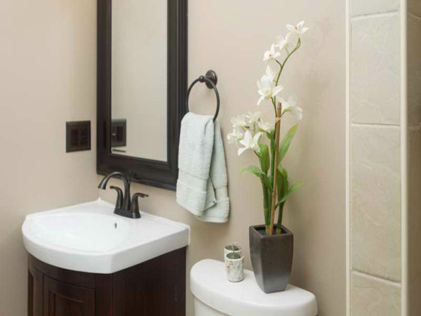 koriste-orkideat-for-modern-kylpyhuone-ja kaunis peili