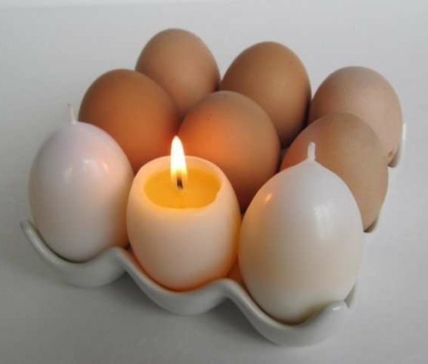 modelo original de velas - aparecen como huevos