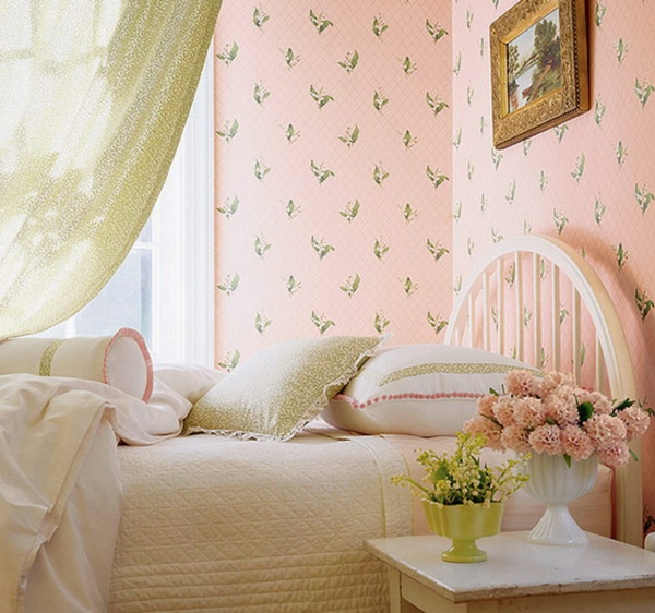 dekotapeten-गुलाबी बेडरूम
