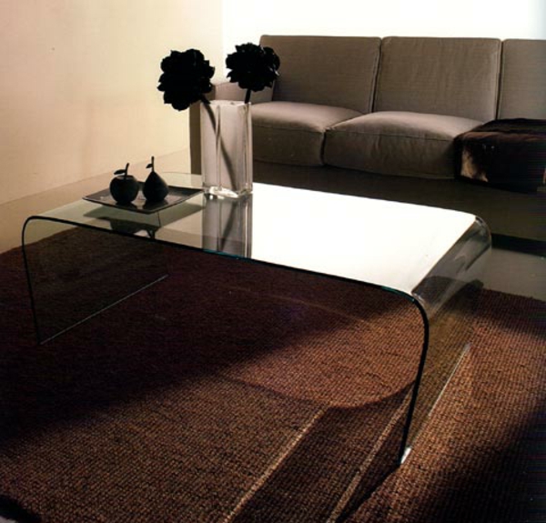 designer üveg asztal-in-nappali