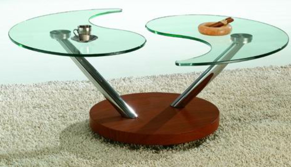 designer üveg asztal-érdekes modell