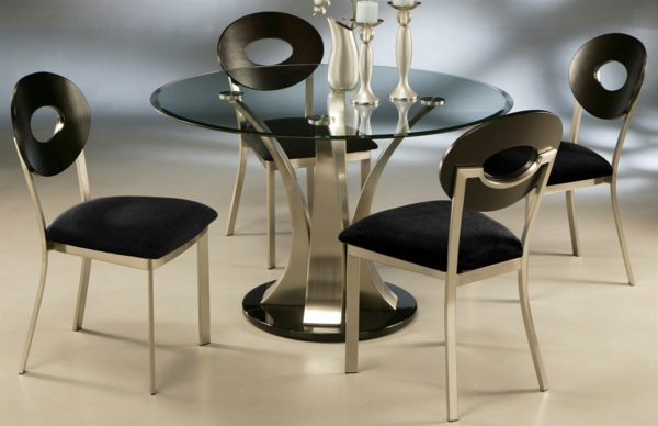 dizajner stakla stolovi Okrugli oblik