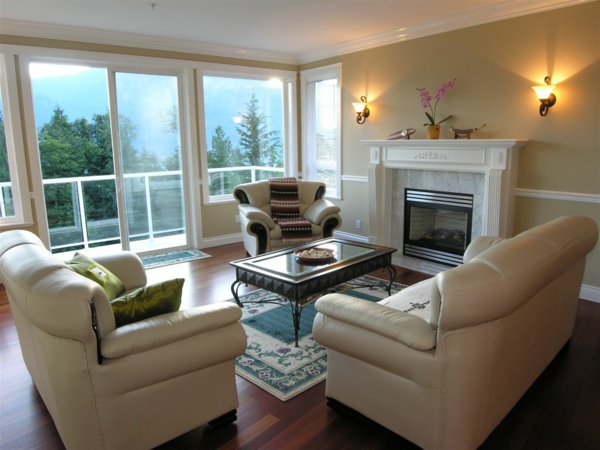 Szép terasz és luxus bútorok a modern nappali tervezéshez