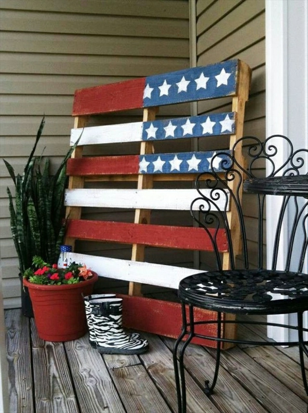 Američko-zastava-of-paleta-deco