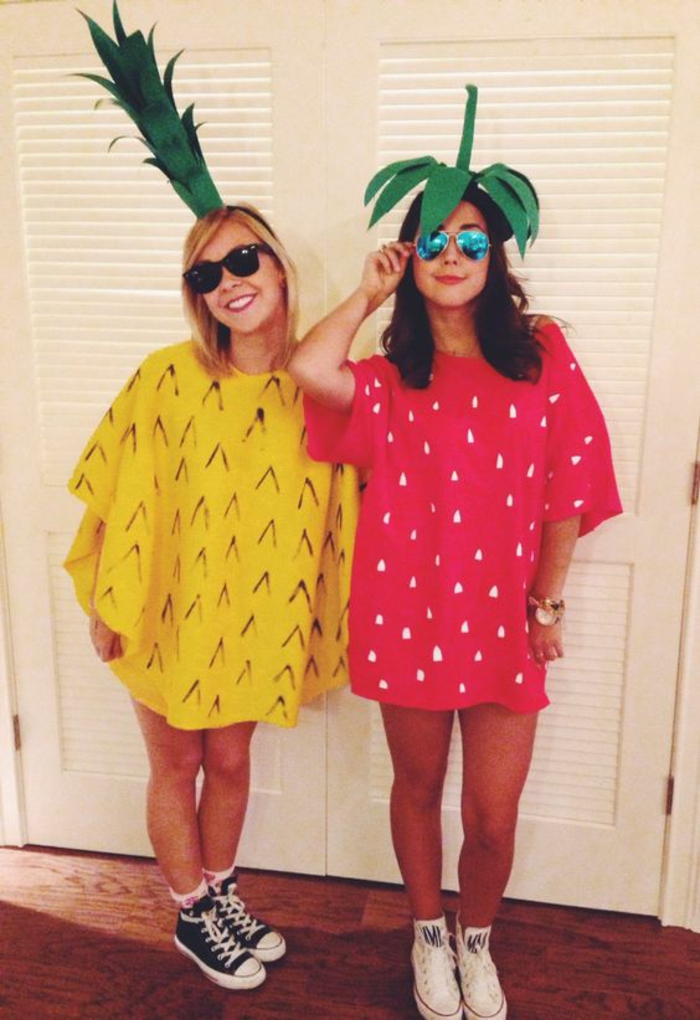 Идеи за костюми за най-добри приятели - две плодове