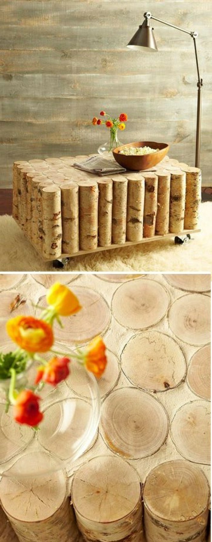 DIY-moebel Wohnideen-bricolaje-creación de tabla-de-madera-y-braumscheiben