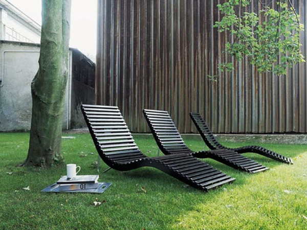 Három gyönyörű fekete-strand székek Kerti-nappali bútor