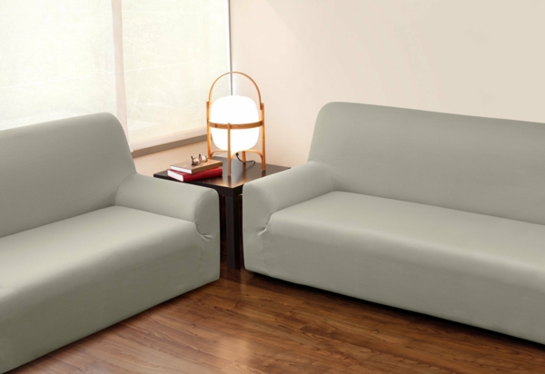 γωνιακός καναπές-καλύμματα-ανοιχτόχρωμο-γκρι αποχρώσεις