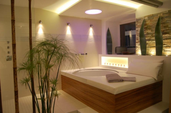 efficace - Salle de bains éclairage par plafond