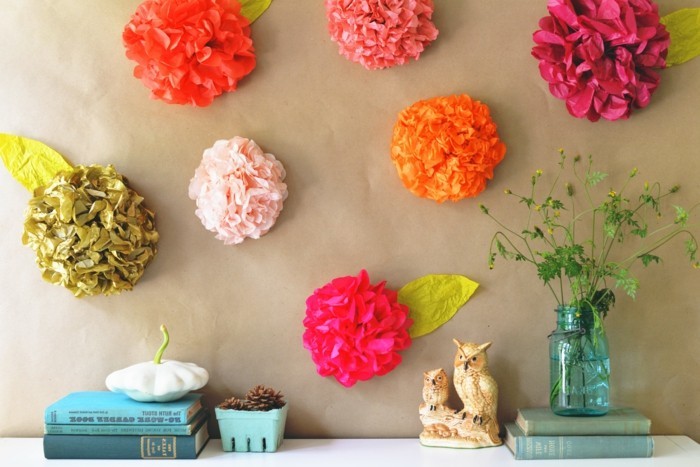 hatékony virágok-in-the-wall-kézműves ötletek-with-papír