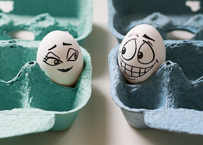 mesélni egy történetet húsvéti tojásokkal - a két tojás szerelmes