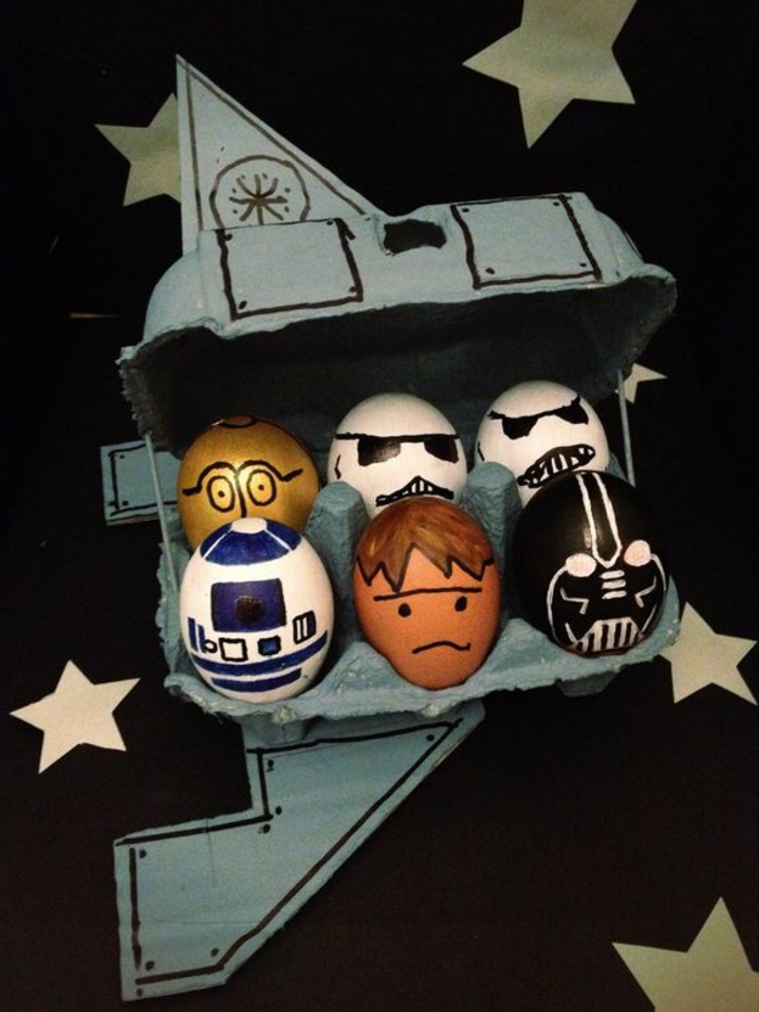 Húsvéti tojások - a Star Wars hősök a jó és a rossz egy tojásdobozban