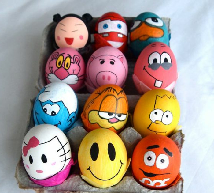 Húsvéti tojások a népszerű hősök rajzfilmekből és más műsorokból