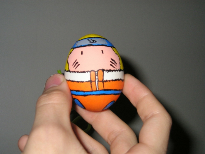 A húsvéti tojások arcát - az anime hősét Naruto festette - nagyon vicces