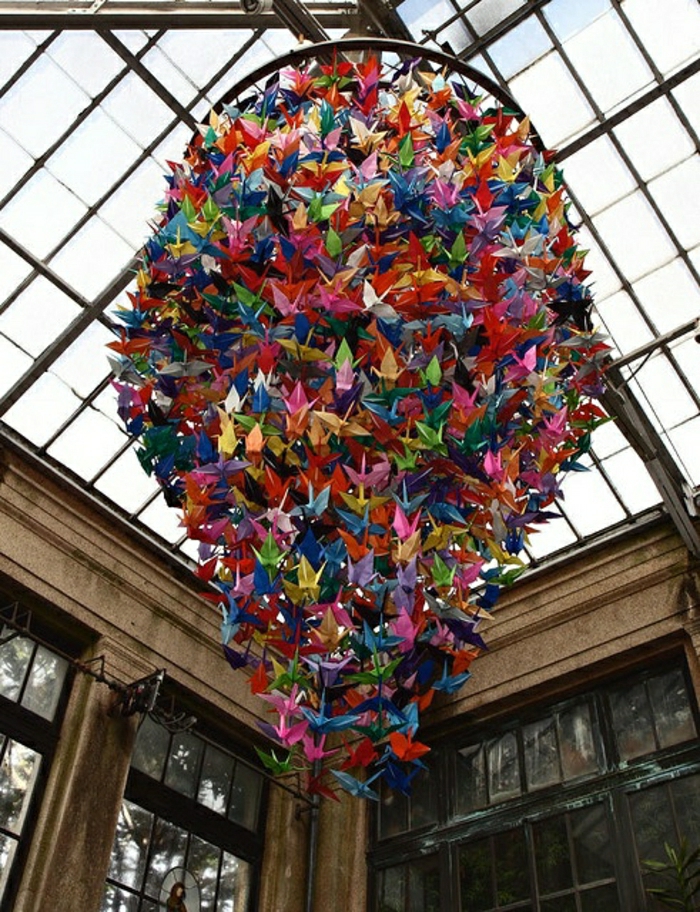 od tisuću origami ždralova luster
