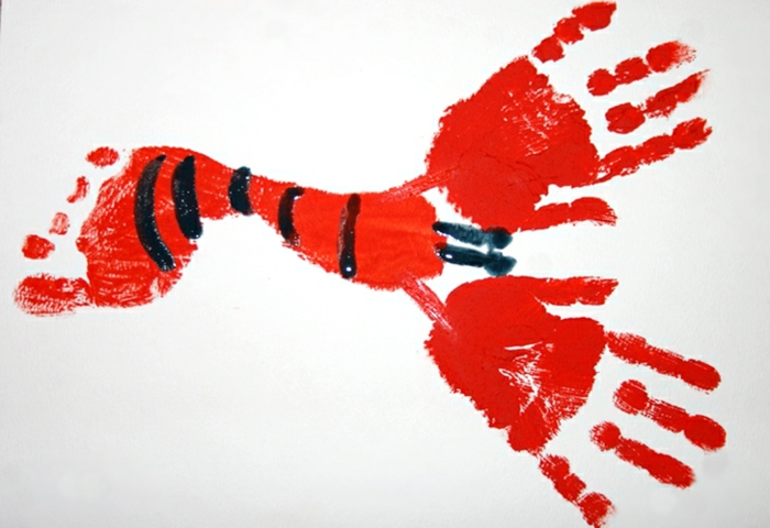 un homard rotter - une bonne idée pour les photos de handprint