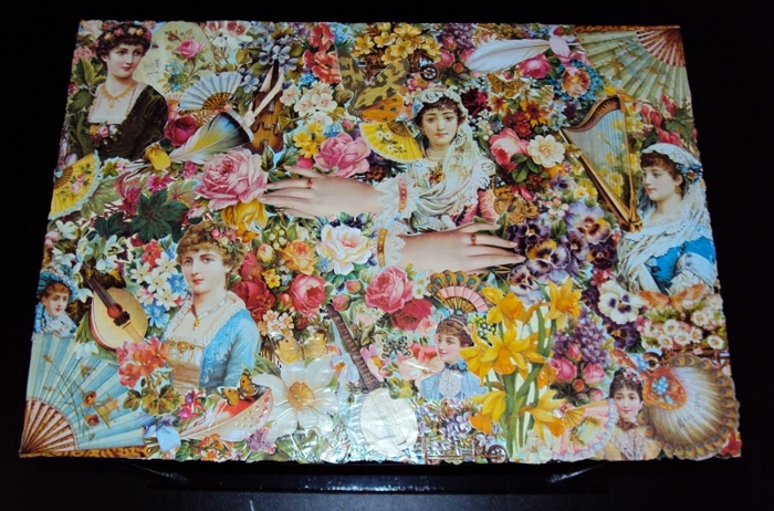идея за салфетка с различни салфетки с цветя и жени