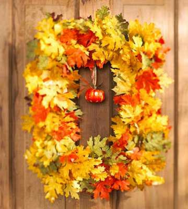 vijenac na jesen - vješanje na vratima
