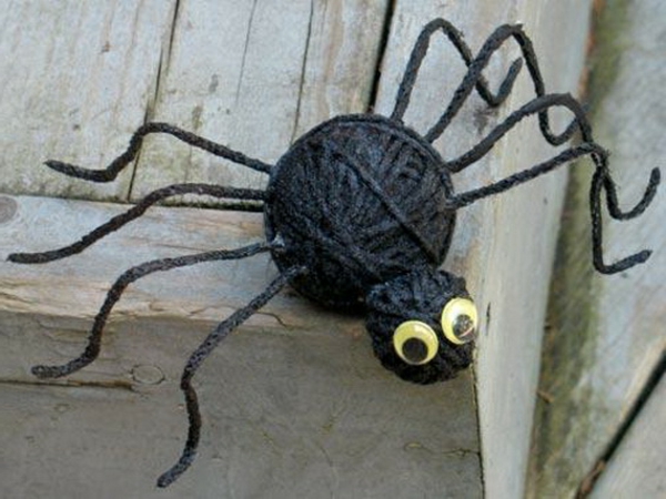 egyszerű kézműves ötletek-for-halloween-a-pók