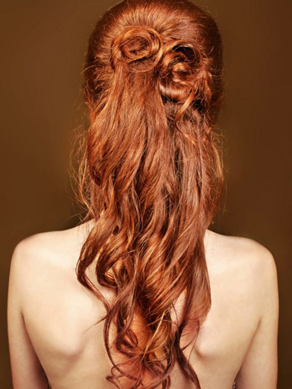 fáciles de peinados-para-largo pelo rojo-pelo