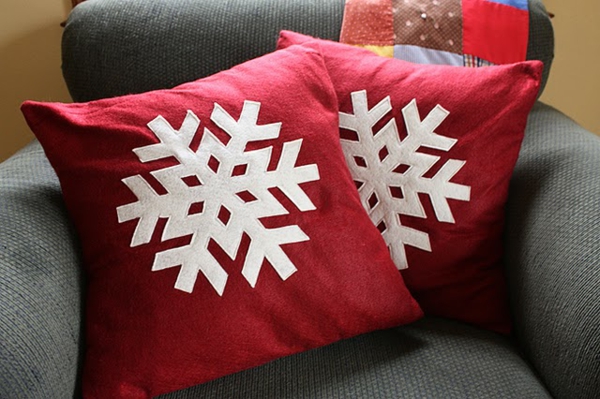 jednostavne božićne vježbe snježne pahulje na bacaju jastuk