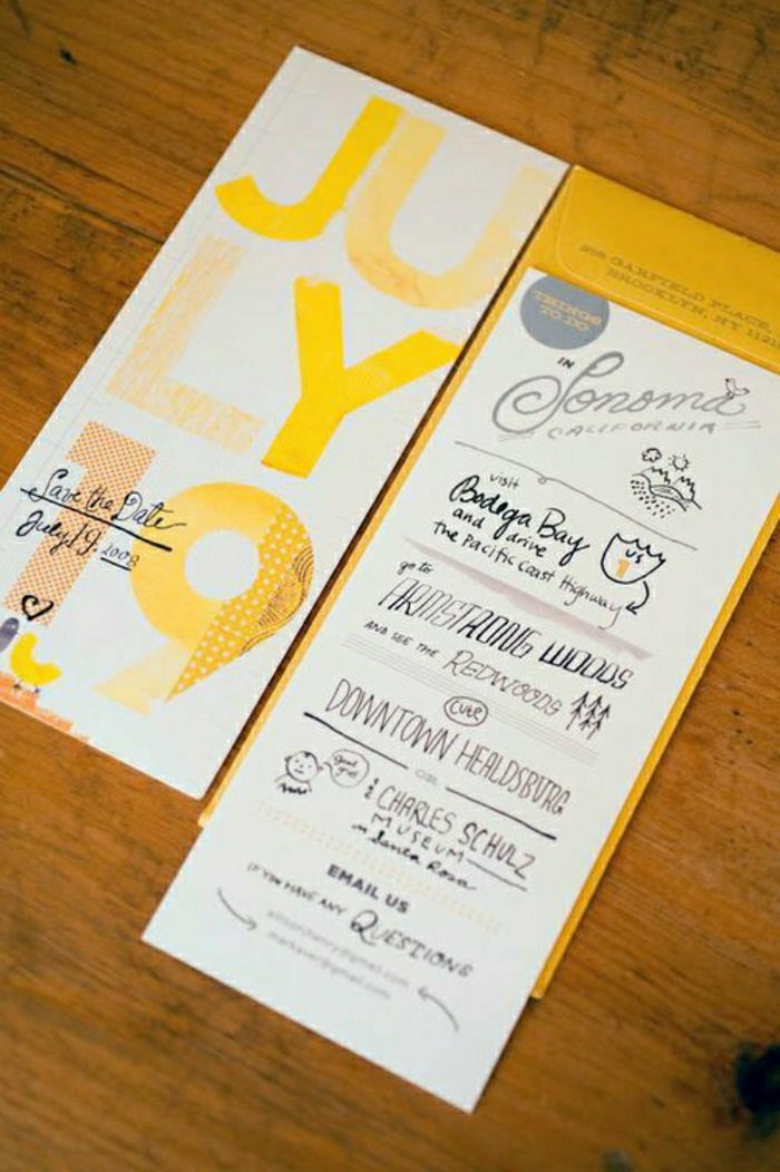 покана-дори-грим забавно-шрифт-моден дизайн жълти акценти