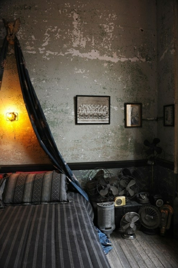 diseño de pared de idea-para-hombre-dormitorio-interesante