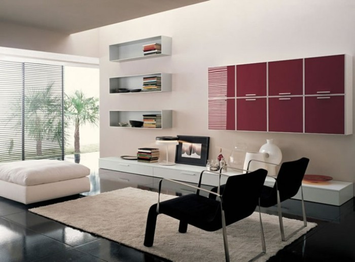 létrehozása ötletek nappali-kreatív lakossági falra szép bútor