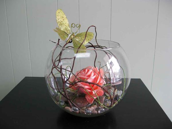 Egyedi dekoráció Glass Rose Üveg dekoráció