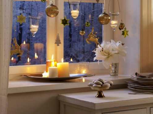elegantan svijetlo Fensterdeko za Božić