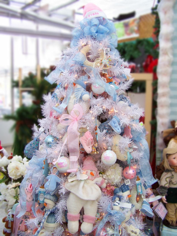 fehér karácsonyi dekoráció - szuper aranyos kis fenyőfa