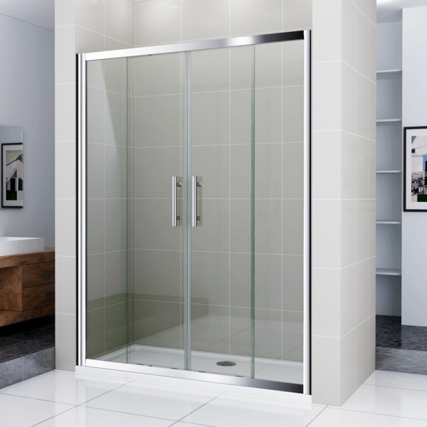 élégantes cabines-pour-salle de bains-douche en verre de porte