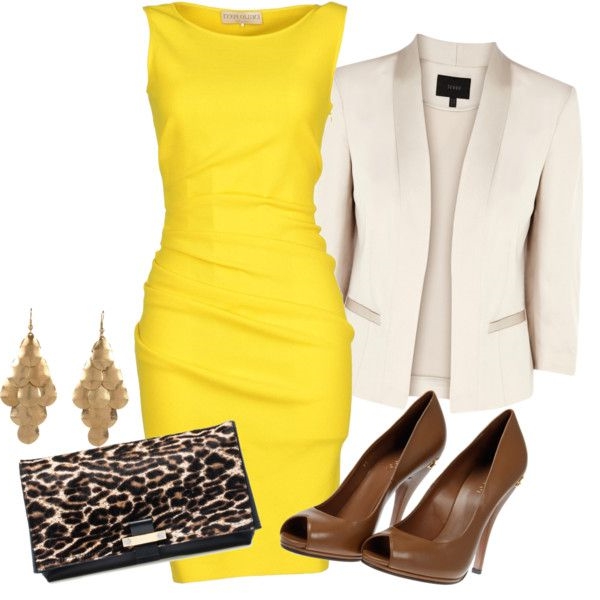 елегантна рокля-рокля, жълто и дамски рокли-евтини рокли