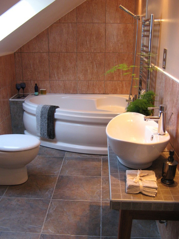 електрическа ъглова баня - модерен дизайн на баня