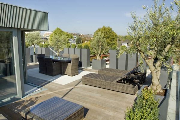 increíble azotea terraza de diseño de diseño moderno