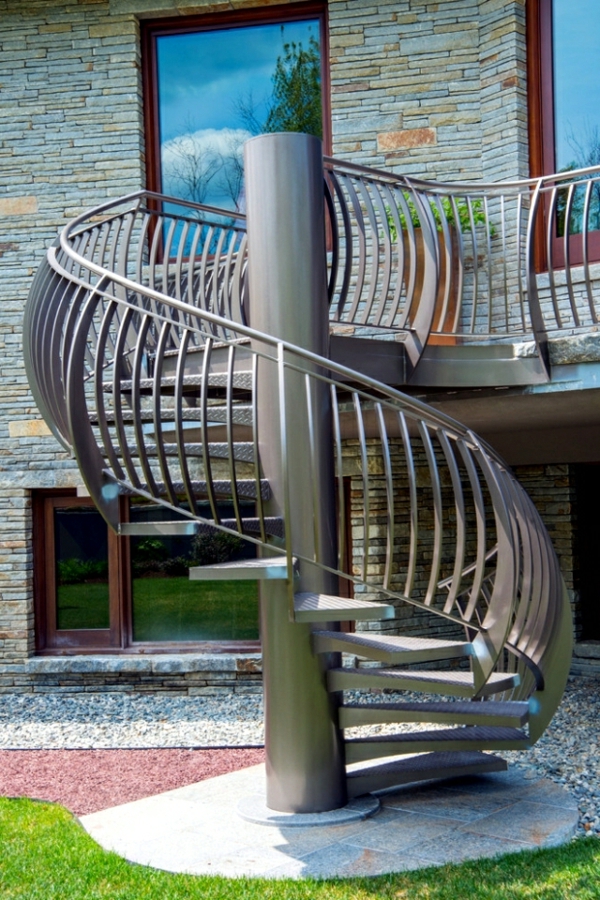 Nevjerojatna-spiralni stubište dizajn ideja vanjski dizajn