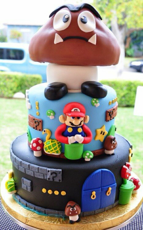 невероятни - торти Украсяват - рожден ден-деца-пра-пайове поръчка-супер-Марио-charaktere-