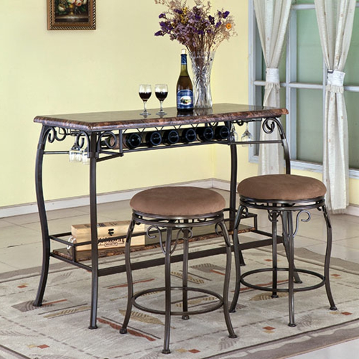 étkezőasztal-with-két szék retro modell