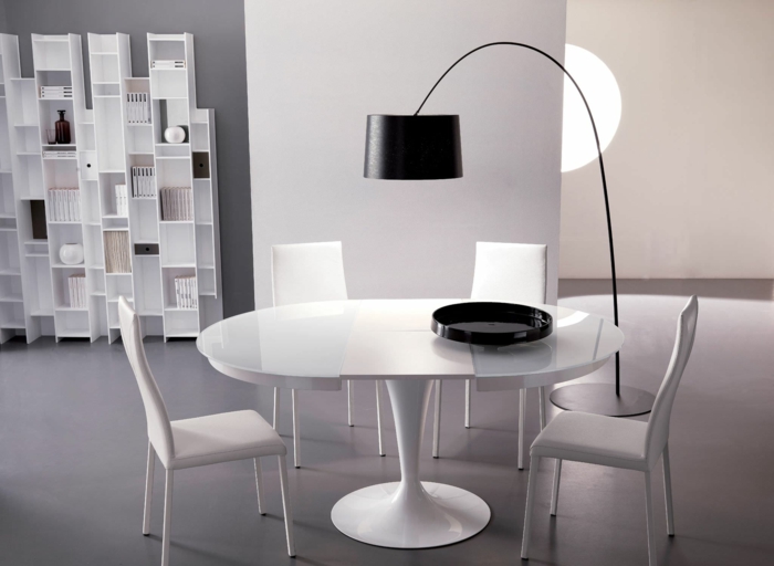 lámparas de mesa de comedor-muy-gran-modelo-interior-cuatro-sillas