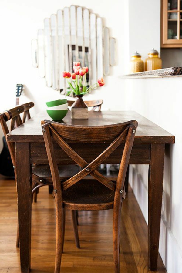 comiendo habitaciones-ideas-Country Style-comedor mesa de comedor sillas-vintage-diseño-
